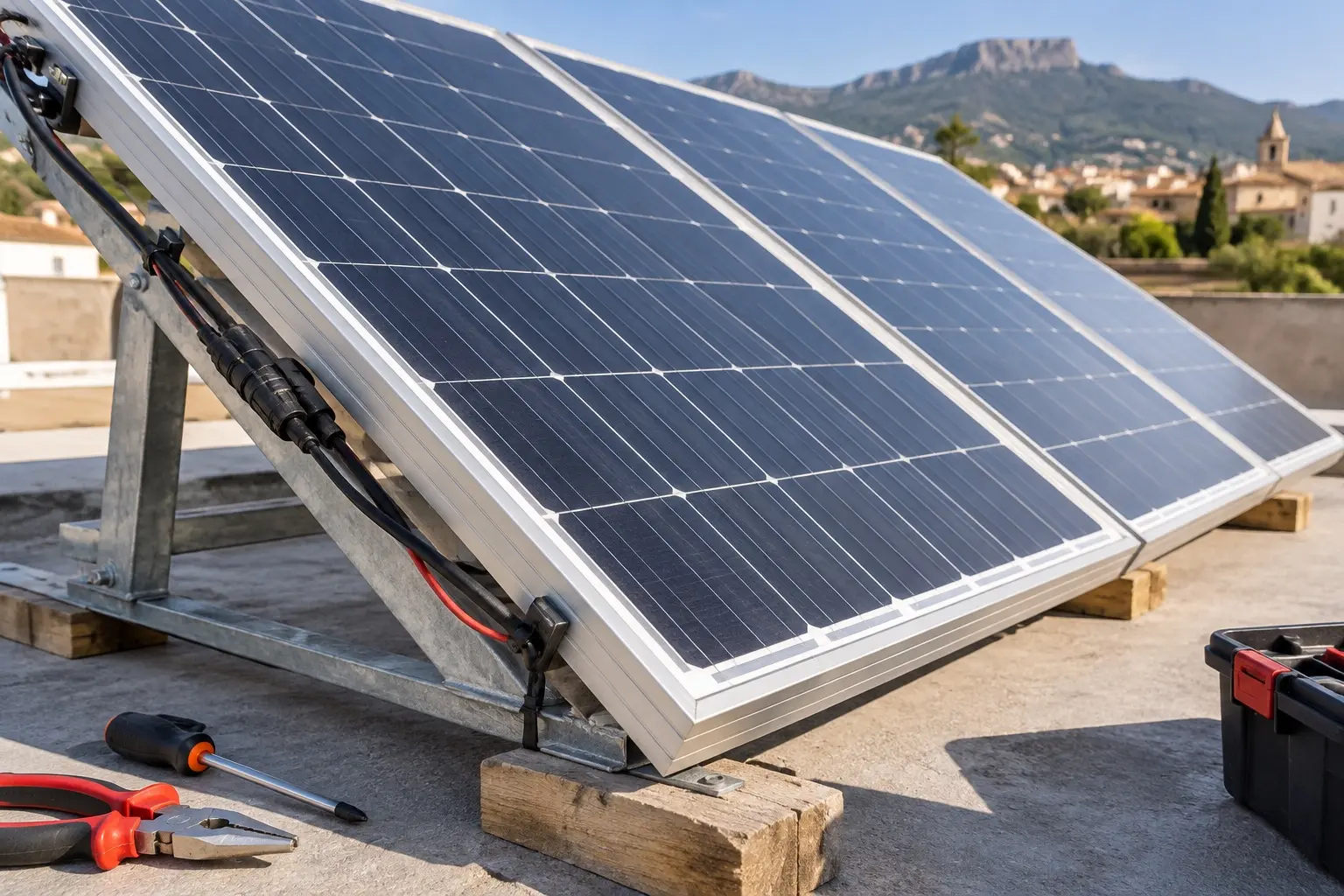Imagen ilustrativa de instalaciones eléctricas en edificios de viviendas, oficinas, locales comerciales y pequeñas industrias. instalaciones solares fotovoltaicas aisladas de la red y de autoconsumo