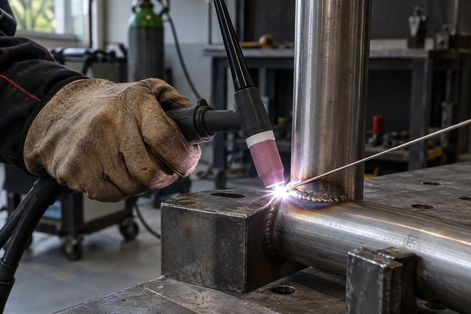 Imagen ilustrativa de soldadura con electrodo revestido y tig